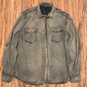 21men Stonewash denim button up